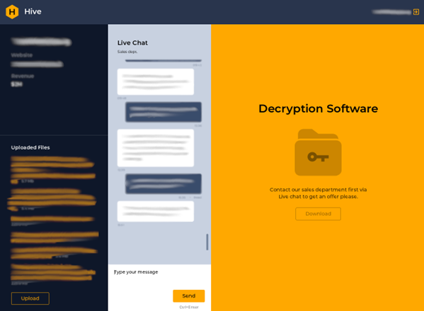 Hive victim portal