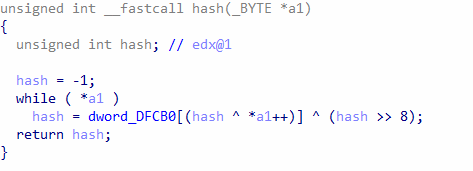 Taurus Stealer hashing function