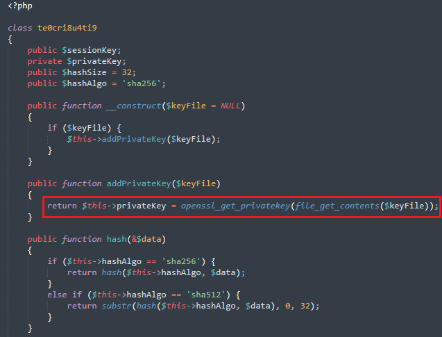 PHP script named cryptography