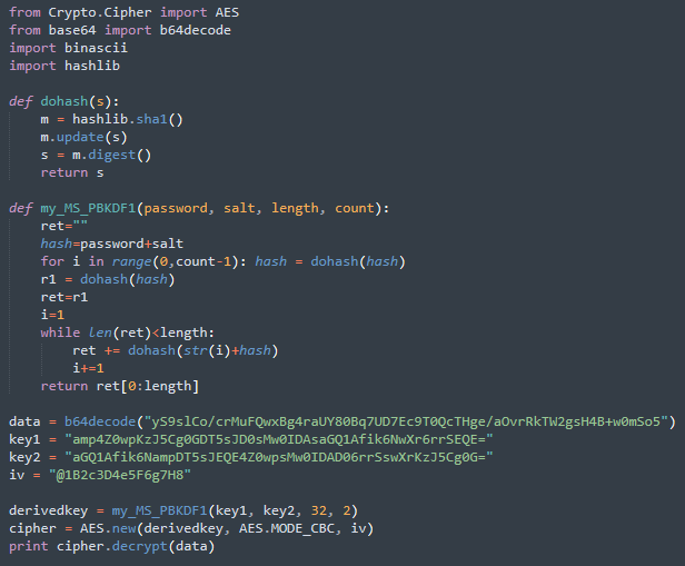 decrypt AgentTesla