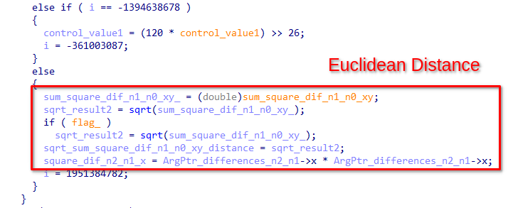 LummaC2 v4.0 uses Euclidean Distance formula to calculate the magnitude of vectors