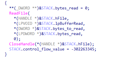 LummaC2 v4.0 reading the executable file of the current process to check if the malware is unpacked