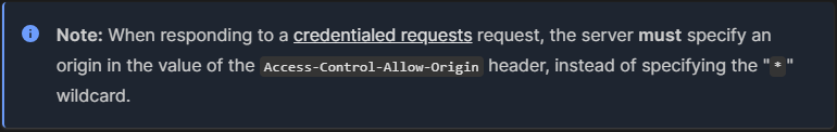 CORS specification with wildcard in “Access-Control-Allow-Credentials” header 